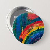 Regenboog Abstract Ronde Button 7,6 Cm (Voorkant /achterkant)