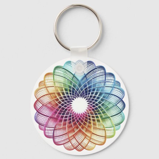Regenboog - Abstract Sleutelhanger (Voorkant)