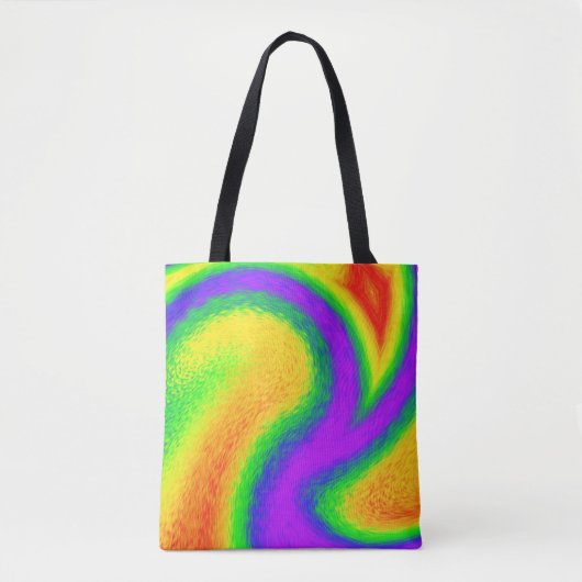 Regenboog Abstract Tote Bag (Voorkant)