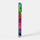 Regenboog Abstracte golven iPhone 15 Case (Rechterkant)