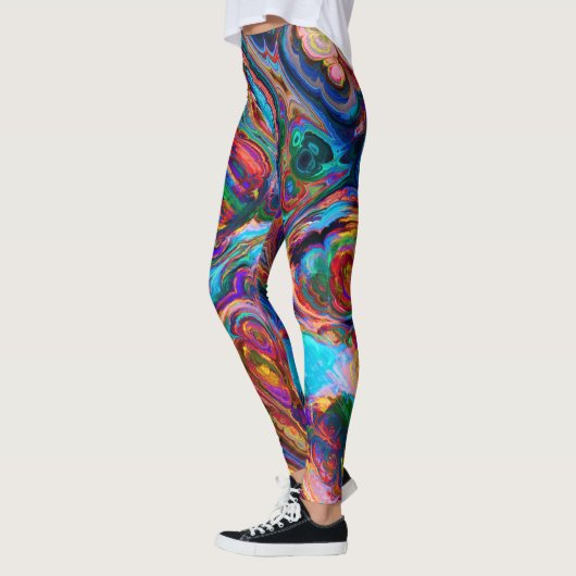 regenboog abstracte leggings (Links)