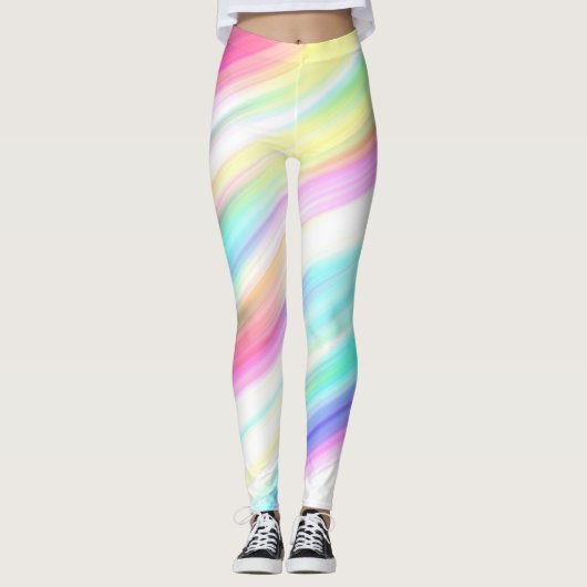 regenboog abstracte leggings (Voorkant)