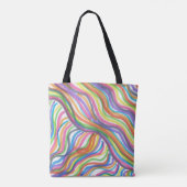 regenboog-Abstracte octopus Tote Bag (Achterkant)