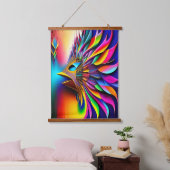 Regenboog Abstracte vogelkleurexplosie Hangend Wandkleed (Slaapkamer)