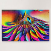 Regenboog Abstracte vogelkleurexplosie Legpuzzel (Horizontaal)