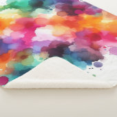 Regenboog: Abstracte Waterverf explosie Sherpa Deken (3/4)