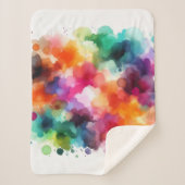 Regenboog: Abstracte Waterverf explosie Sherpa Deken (Voorkant)