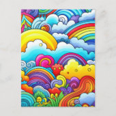 Regenboog achtergronden briefkaart (Voorkant)