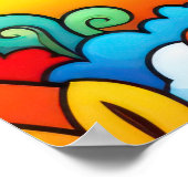 Regenboog achtergronden GROOT Poster (Hoek)