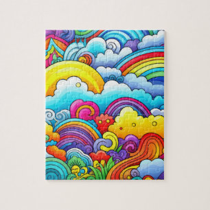 Regenboog achtergronden legpuzzel