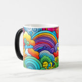 Regenboog achtergronden magische mok (Voorkant links)
