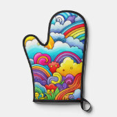 Regenboog achtergronden ovenwant (Voorkant)