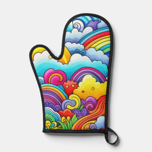 Regenboog achtergronden ovenwant (Voorkant)