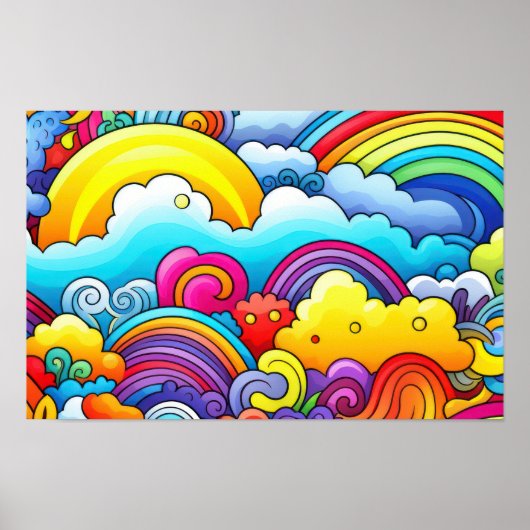 Regenboog achtergronden poster (Voorkant)