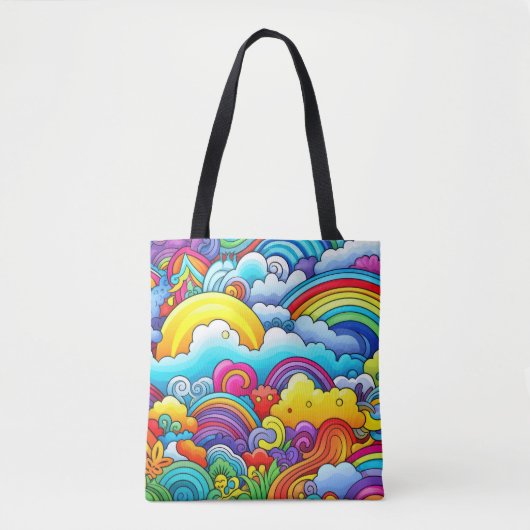 Regenboog achtergronden tote bag (Voorkant)