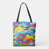 Regenboog achtergronden tote bag (Achterkant)