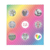 Regenboog Afbeeldingen Raster Notitieblok (Voorkant)