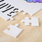 regenboog afro lgbtq liefde is liefde trots zwart  legpuzzel (Zijkant)