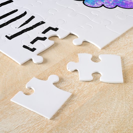 regenboog afro lgbtq liefde is liefde trots zwart legpuzzel (Zijkant)