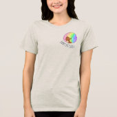 regenboog afro lgbtq liefde is liefde trots zwart Tri-Blend shirt (Voorkant)
