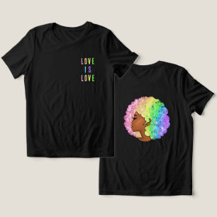 regenboog afro LGBTQ liefde is liefde trots zwart  Tri-Blend Shirt