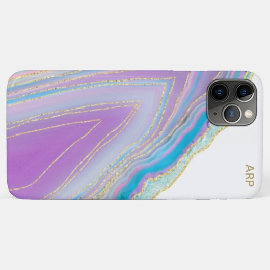 *~* Regenboog Agaat - Gouden Glitter Aderen Pastel Case-Mate iPhone Case (Achterkant (horizontaal))