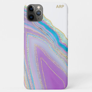 *~* Regenboog Agaat - Gouden Glitter Aderen Pastel Case-Mate iPhone Case