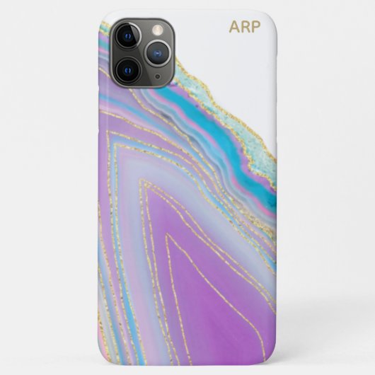 *~* Regenboog Agaat - Gouden Glitter Aderen Pastel Case-Mate iPhone Case (Achterkant)