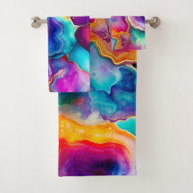 Regenboog Agaat Kleurrijk Abstract Geode Ontwerp