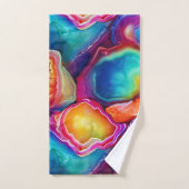 Regenboog Agaat Kleurrijk Abstract Geode Ontwerp Bad Handdoek (Handdoek)