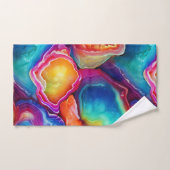 Regenboog Agaat Kleurrijk Abstract Geode Ontwerp Bad Handdoek (Handdoek)