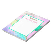 Regenboog Agaat Modern Mitzvah Note Meisjes Notiti Notitieblok (Linkerzijde)