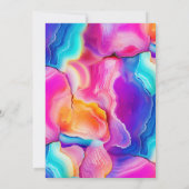 Regenboog Agate Geode met Zwarte Frame Trouwdag Kaart (Achterkant)