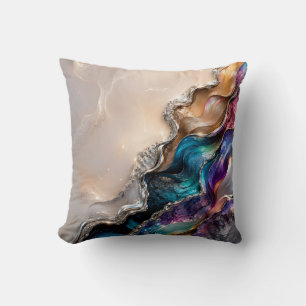 Regenboog Agate Kristal Kunst Iriserende Marmer Kussen