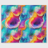 Regenboog Agate | Levendig Abstract Steenpatroon Cadeaupapier (Vlak)