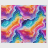 Regenboog Agate | Levendig Abstract Steenpatroon Cadeaupapier (Vlak)