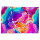 Regenboog Agate | Levendig Abstract Steenpatroon Groot Cadeauzakje (Achterkant)
