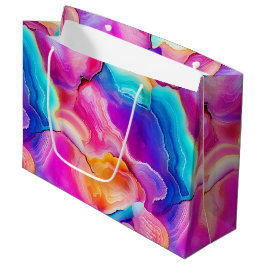 Regenboog Agate | Levendig Abstract Steenpatroon Groot Cadeauzakje