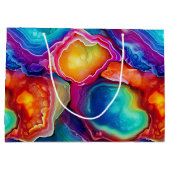 Regenboog Agate | Levendig Abstract Steenpatroon Groot Cadeauzakje (Achterkant)