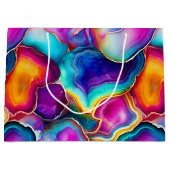 Regenboog Agate | Levendig Abstract Steenpatroon Groot Cadeauzakje (Voorkant)