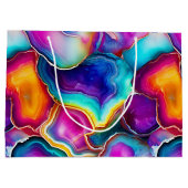 Regenboog Agate | Levendig Abstract Steenpatroon Groot Cadeauzakje (Achterkant)