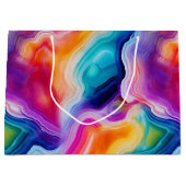 Regenboog Agate | Levendig Abstract Steenpatroon Groot Cadeauzakje (Voorkant)