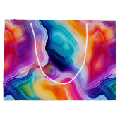Regenboog Agate | Levendig Abstract Steenpatroon Groot Cadeauzakje (Achterkant)