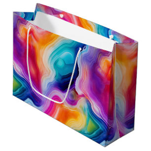 Regenboog Agate Levendig Abstract Steenpatroon Groot Cadeauzakje