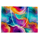 Regenboog Agate | Levendig Abstract Steenpatroon Groot Cadeauzakje (Achterkant)