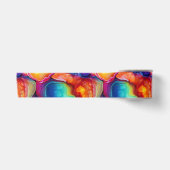 Regenboog Agate | Levendig Abstract Steenpatroon Satijnen Lint (Voorkant)