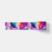 Regenboog Agate | Levendig Abstract Steenpatroon Satijnen Lint (Voorkant)