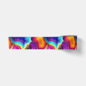 Regenboog Agate | Levendig Abstract Steenpatroon Satijnen Lint (Voorkant)