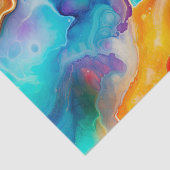 Regenboog Agate | Levendig Abstract Steenpatroon Tissuepapier (Detail)