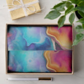 Regenboog Agate | Levendig Abstract Steenpatroon Tissuepapier (Geschenk)